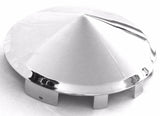 Universal Fit Front Hub Caps for Aluminum Wheel Cone Chrome 1" Lip  UP10100-Pair