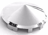 Universal Fit Front Hub Caps for Aluminum Wheel Cone Chrome 1" Lip  UP10100-Pair