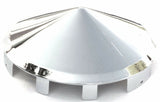 Universal Fit Front Hub Caps for Aluminum Wheel Cone Chrome 1" Lip  UP10100-Pair
