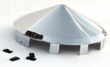 Universal Fit Front Hub Caps for Aluminum Wheel Cone Chrome 1" Lip  UP10100-Pair