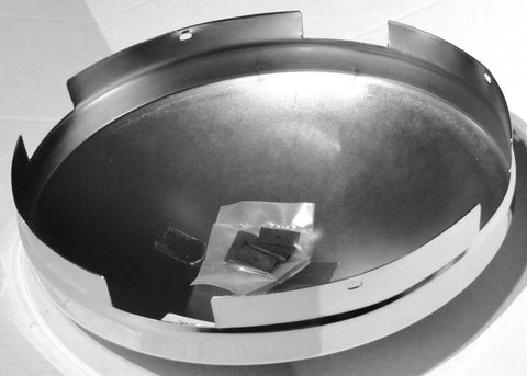 UP Front Hub Caps 4 Even Notches 3/4" Sidewall Dome Chrome 5/8" Lip #10103 Pair
