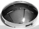 UP Front Hub Caps 4 Even Notches 3/4" Sidewall Dome Chrome 5/8" Lip #10103 Pair