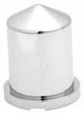 Nut Covers 1-1/4 & 33mm Round Pointed Chrome Plastic 2-3/8" Tall GG10111-10 PACK