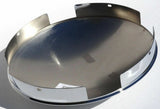 Front Hub Caps 4 Even Notch for Aluminum Wheel, Dome Chrome 1" Lip UP#10118-Pair