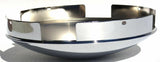 Front Hub Caps 4 Even Notch for Aluminum Wheel, Dome Chrome 1" Lip UP#10118-Pair