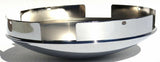 Front Hub Caps 4 Even Notch for Aluminum Wheel, Dome Chrome 1" Lip UP#10118-Pair