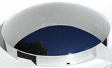 Front Hub Caps 4 Even Notch for Aluminum Wheel, Dome Chrome 1" Lip UP#10118-Pair