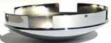 Front Hub Cap 4 Even Notches for Aluminum Wheel Dome Chrome 1" Lip UP#10118 Each