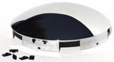 Front Hub Caps 5 Even Notches, Aluminum Wheel Dome Chrome 1" Lip UP#10119 Pair