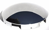 Front Hub Caps 5 Even Notches, Aluminum Wheel Dome Chrome 1" Lip UP#10119 Pair