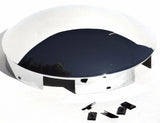 Front Hub Caps 5 Even Notches, Aluminum Wheel Dome Chrome 1" Lip UP#10119 Pair