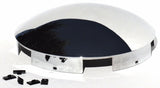 Front Hub Caps 5 Even Notches, Aluminum Wheel Dome Chrome 1" Lip UP#10119 Pair