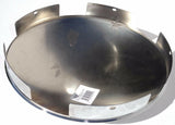 Front Hub Caps 5 Even Notches, Aluminum Wheel Dome Chrome 1" Lip UP#10119 Pair