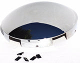 Front Hub Caps 5 Even Notches, Aluminum Wheel Dome Chrome 1" Lip UP#10119 Pair