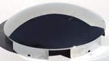 Front Hub Caps 5 Even Notches, Aluminum Wheel Dome Chrome 1" Lip UP#10119 Pair