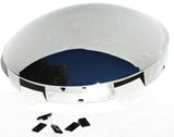 Front Hub Cap 5 Even Notches for Aluminum Wheel Dome Chrome 1" Lip UP#10119 Each