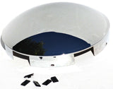 Front Hub Cap 5 Even Notches for Aluminum Wheel Dome Chrome 1" Lip UP#10119 Each