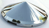 Front Hub Cap for Steel Wheel 4 Notch Cone Point Chrome 7/16" Lip UP#10146 Each