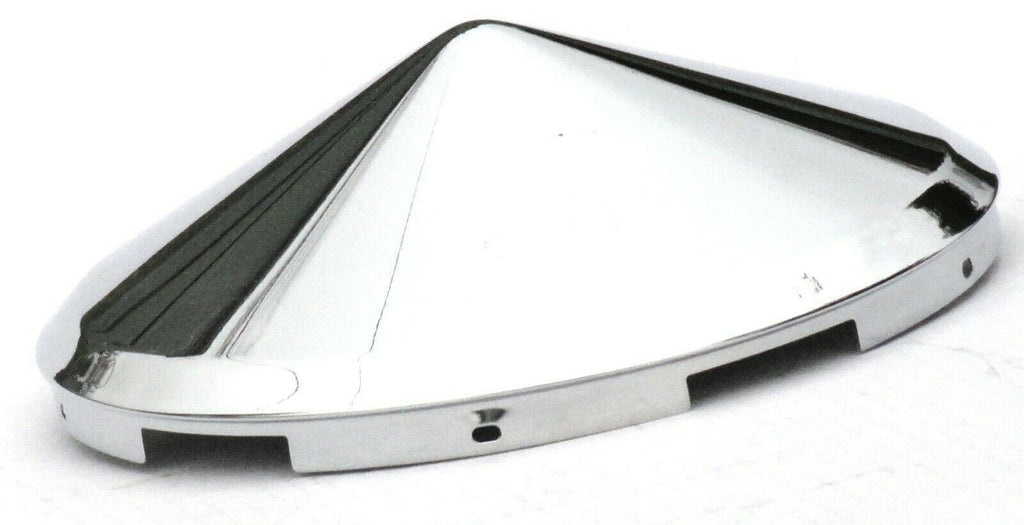 Front Hub Caps 5 Even Notches Cone Pointed Chrome 7/16" Lip UP#10147 Pair