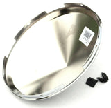 Front Hub Caps 5 Even Notches Cone Pointed Chrome 7/16" Lip UP#10147 Pair