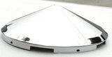 Front Hub Caps 5 Even Notches Cone Pointed Chrome 7/16" Lip UP#10147 Pair