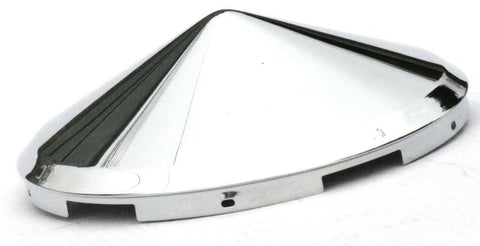 Front Hub Caps 5 Even Notches Cone Pointed Chrome 7/16" Lip #10147 Each