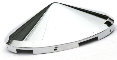 Front Hub Caps 5 Even Notches Cone Pointed Chrome 7/16" Lip #10147 Each
