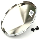 Front Hub Caps 5 Even Notches Cone Pointed Chrome 7/16" Lip #10147 Each