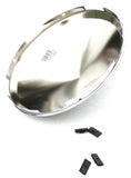 Front Hub Caps 5 Even Notches Cone Pointed Chrome 7/16" Lip #10147 Each