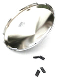 Front Hub Caps 5 Even Notches Cone Pointed Chrome 7/16" Lip #10147 Each