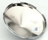 Front Hub Caps 5 Even Notches Cone Pointed Chrome 7/16" Lip #10147 Each