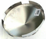 Front Hub Cap 4 Notch For Aluminum Wheel Cone Point Chrome 1" Lip UP#10149-Pair