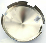 Front Hub Cap 4 Notch For Aluminum Wheel Cone Point Chrome 1" Lip UP#10149-Pair