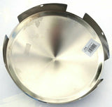 Front Hub Cap 4 Notch For Aluminum Wheel Cone Point Chrome 1" Lip UP#10149-Pair