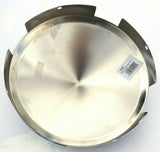 Front Hub Cap 4 Notch For Aluminum Wheel Cone Point Chrome 1" Lip UP#10149-Pair