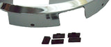 Front Hub Caps 5 Even Notches Cone Pointed Chrome 1" Lip UP#10150 Pair