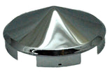 Front Hub Caps 5 Even Notches Cone Pointed Chrome 1" Lip UP#10150 Pair
