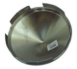 Front Hub Caps 5 Even Notches Cone Pointed Chrome 1" Lip UP#10150 Pair