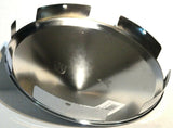UP Front Hub Caps 6 Uneven Notches Cone Pointed Chrome 1" Lip #10169-Pair