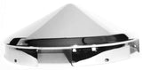 UP Front Hub Caps 6 Uneven Notches Cone Pointed Chrome 1" Lip #10169-Pair