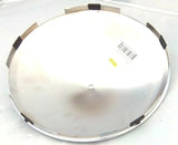 Front Hub Caps Spinner Hole 5 Even Notches Dome Chrome 7/16" Lip UP#10182 Pair