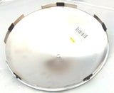 Front Hub Caps Spinner Hole 5 Even Notches Dome Chrome 7/16" Lip UP#10182 Pair