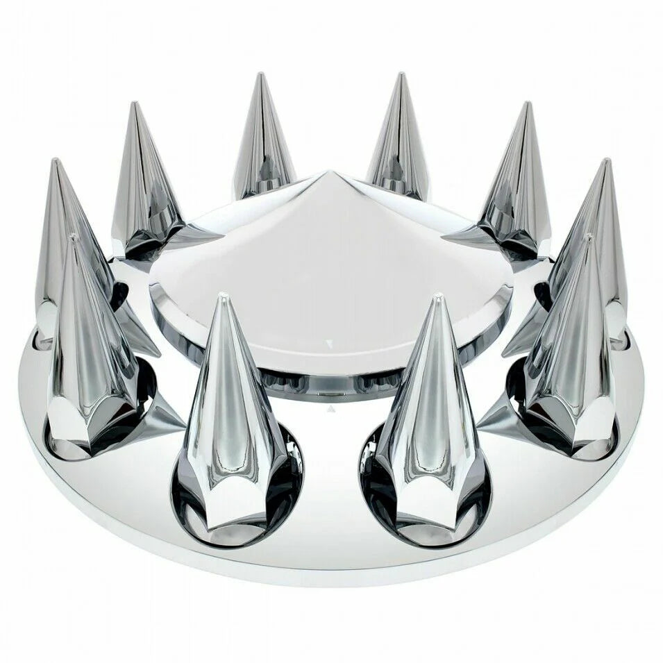 UP Front Axle Cover 33mm Spike Screw Thread On Lug Nuts Cone Hub Cap #10241 Each