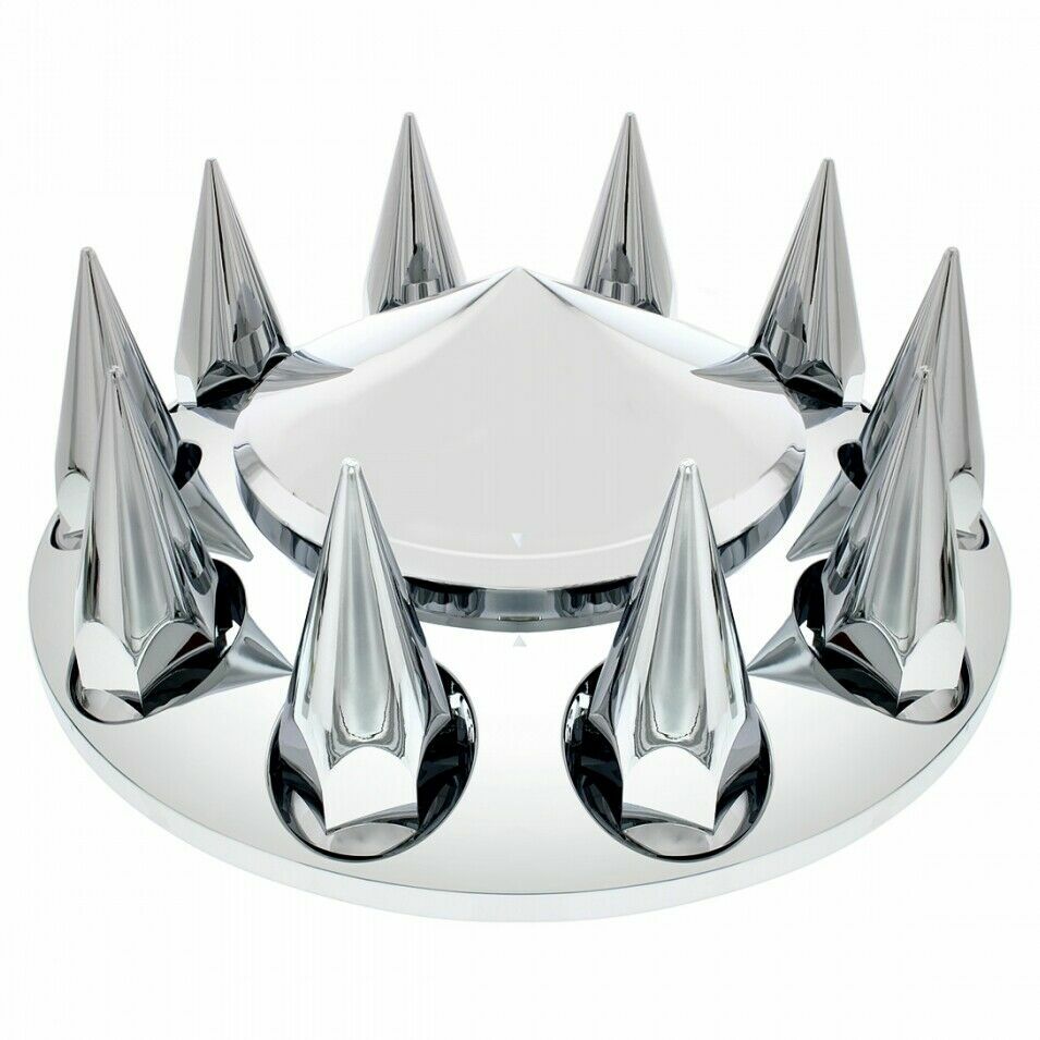 UP Front Axle Cover 33mm Spike Screw Thread On Lug Nuts Cone Hub Cap #10241 Each