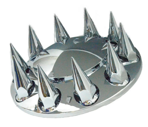 Front Axle Covers 33 mm Spike Screw-On Lug Nuts Dome Hub Cap UP#10252 Pair