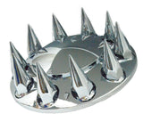Front Axle Covers 33 mm Spike Screw-On Lug Nuts Dome Hub Cap UP#10252 Pair
