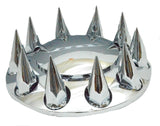 Front Axle Covers 33 mm Spike Screw-On Lug Nuts Dome Hub Cap UP#10252 Pair