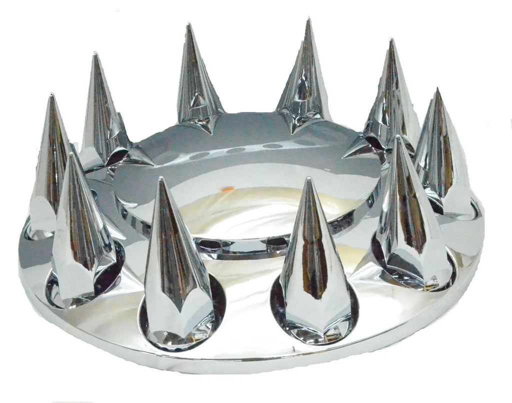 Front Axle Cover 33mm Spike Screw Thread On Lug Nuts Dome Hub Cap UP#10252 Each