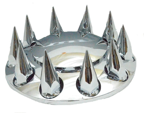 Front Axle Cover 33mm Spike Screw Thread On Lug Nuts Dome Hub Cap UP#10252 Each
