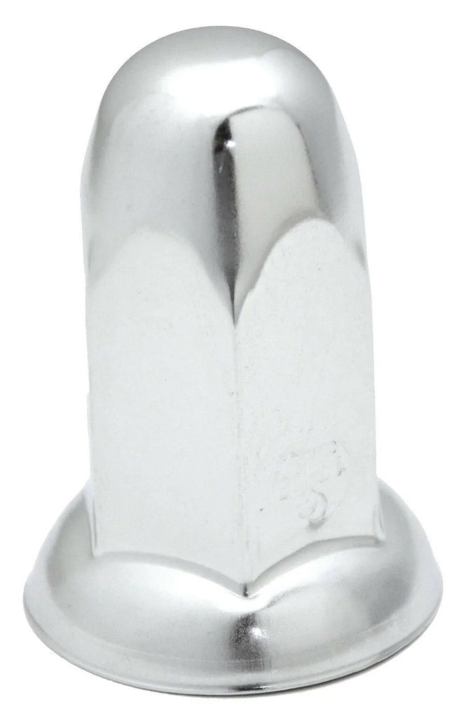 Lug Nut Covers 33mm Bullet w/Flange Push on Chrome Steel 3" #10265 Set of 20